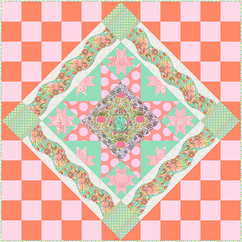 Tula Pink Roar! Aster - Persimmon Quilt Pattern - Free Digital Download