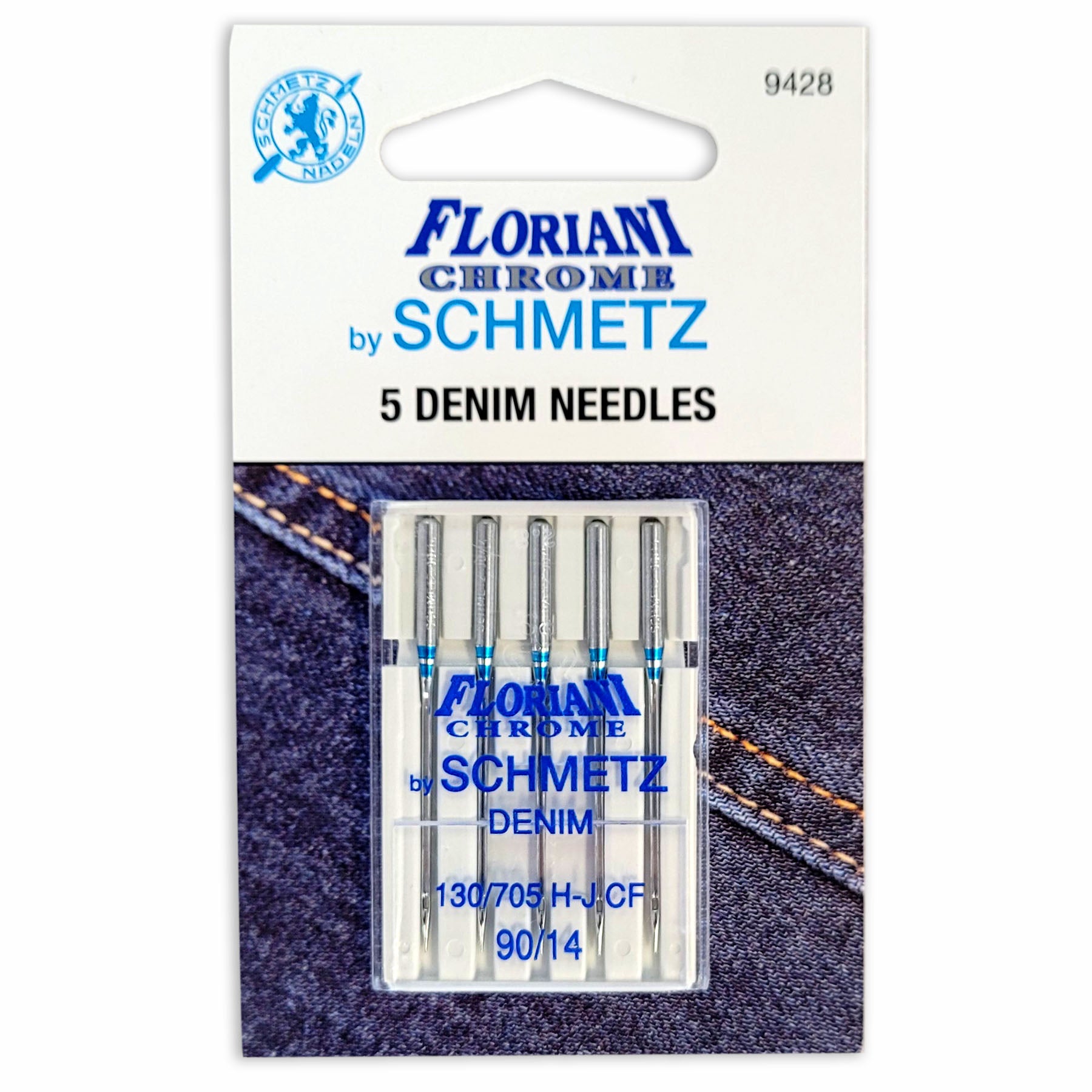 Needles, Denim - Floriani Chrome by Schmetz 5ct