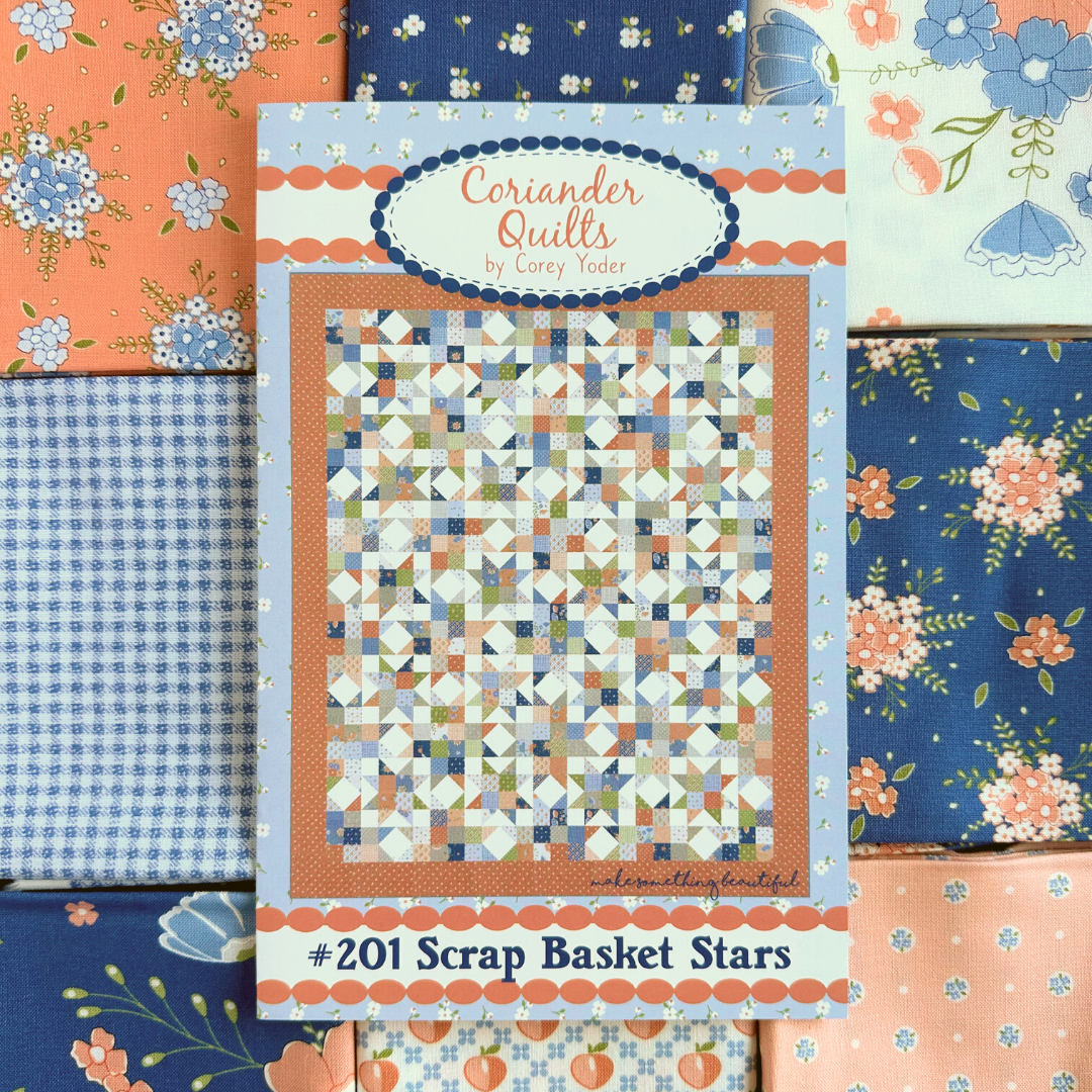 Scrap Basket Stars Quilt Pattern - Coriander Quilts by Corey Yoder