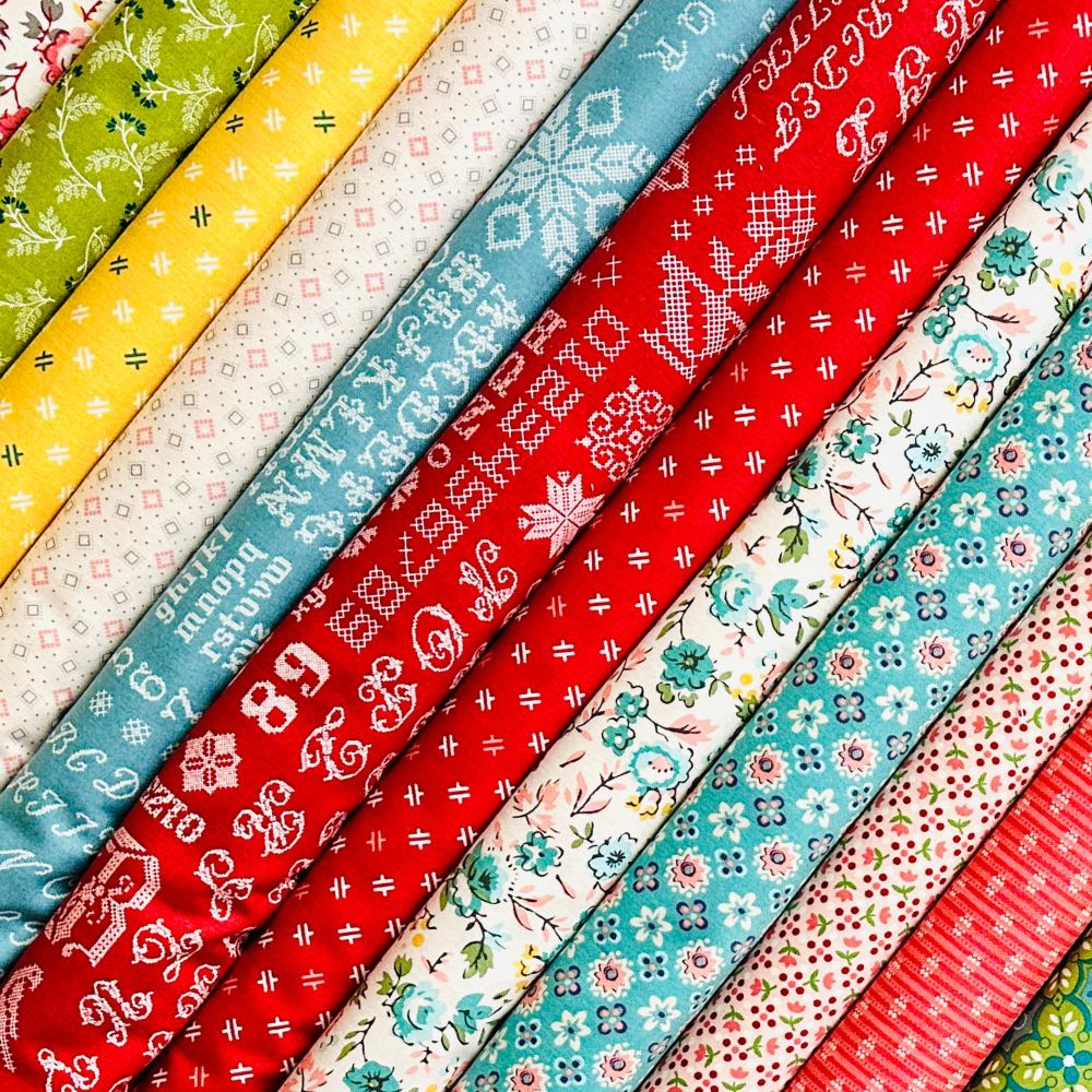 Piece & Plenty by Lori Holt for Riley Blake 16 Fat Quarter Fabric Bundle