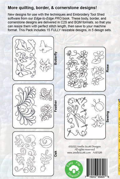 thumbnail image 2 of Amelie Scott Edge-to-Edge Quilting Book – Machine Embroidery Patterns & Techniques (2nd Edition) 2 of 13