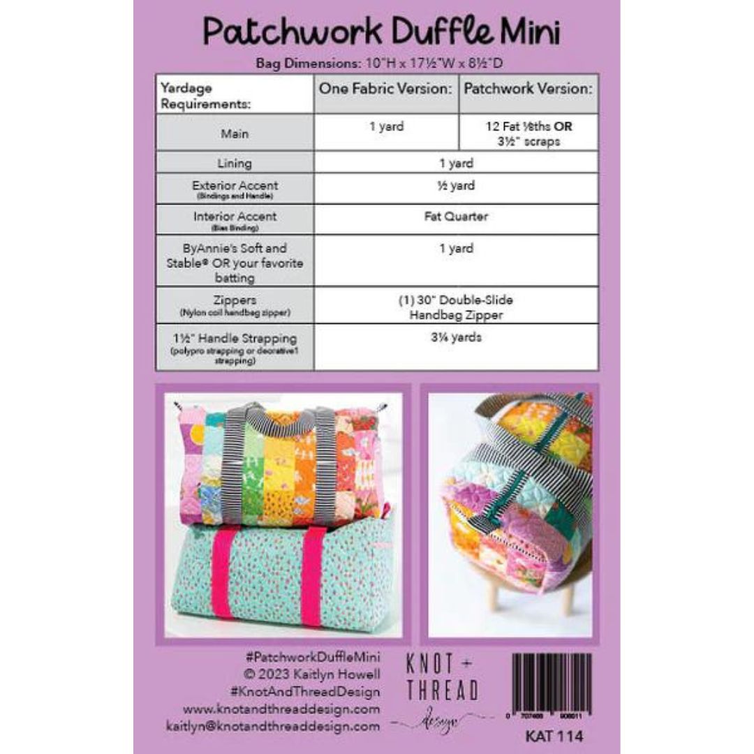 Patchwork Duffle Bag Mini Pattern