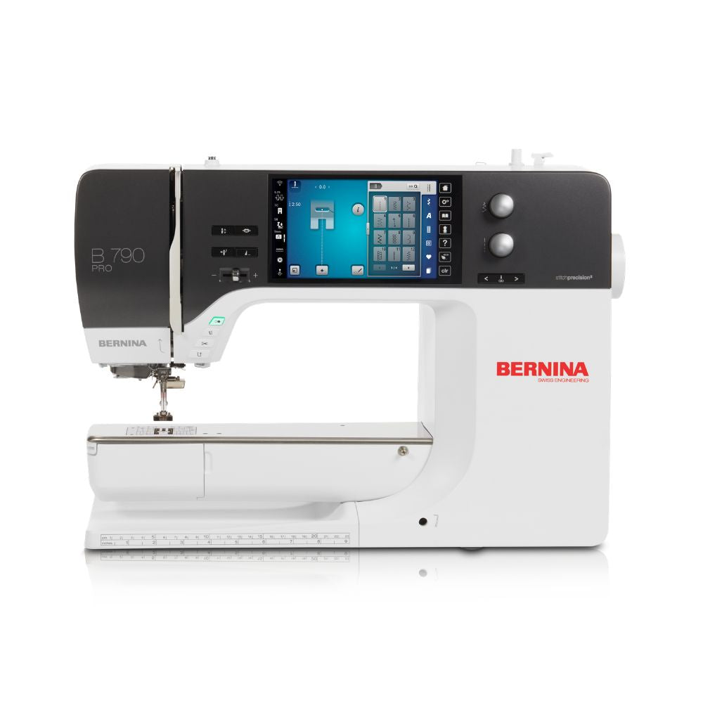 Bernina sewing machine with digital display on a white background