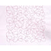 Quilt with red thread embroidery on a white background