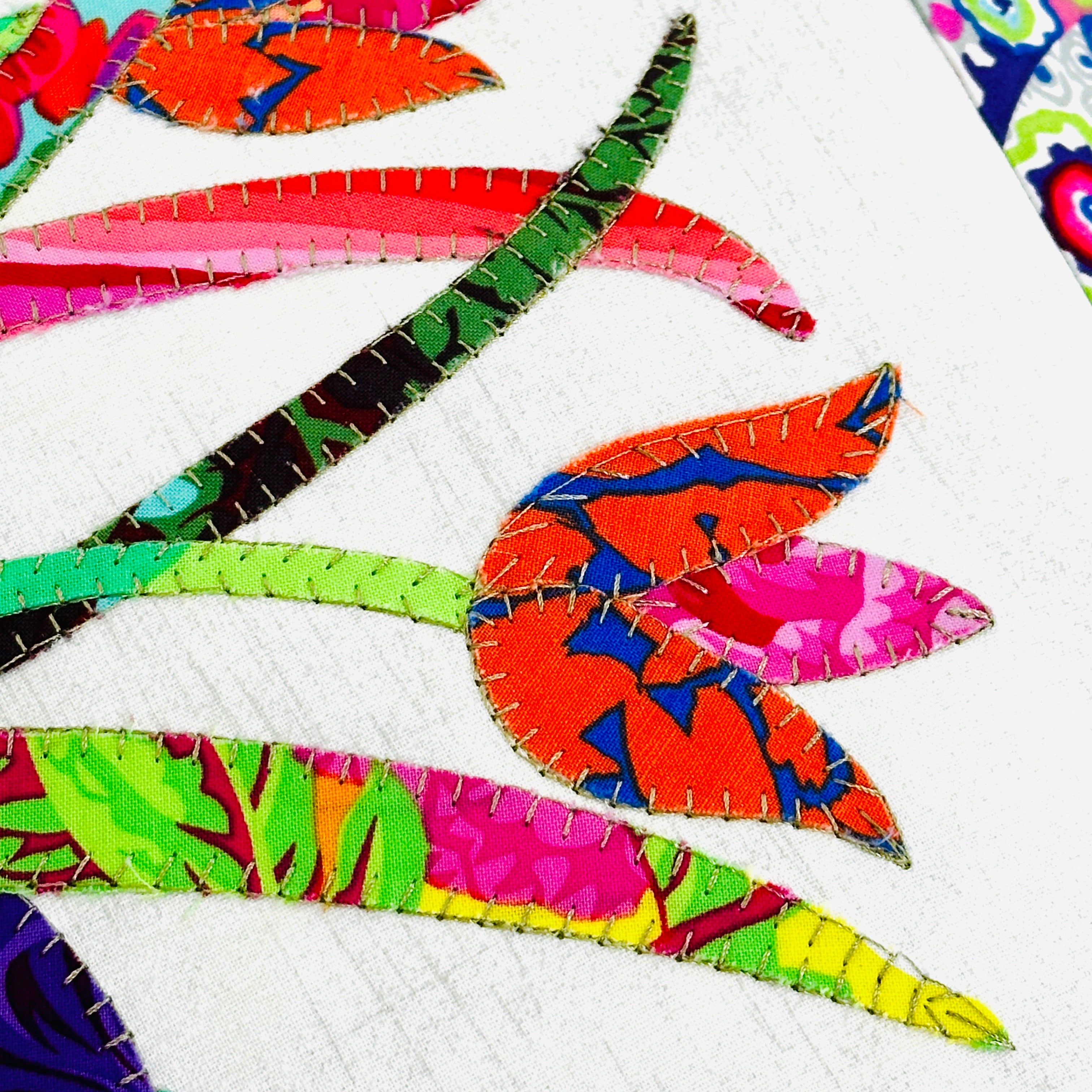 Leafy Applique Embroidery Sampler Class - THUR 2/19 & 2/26