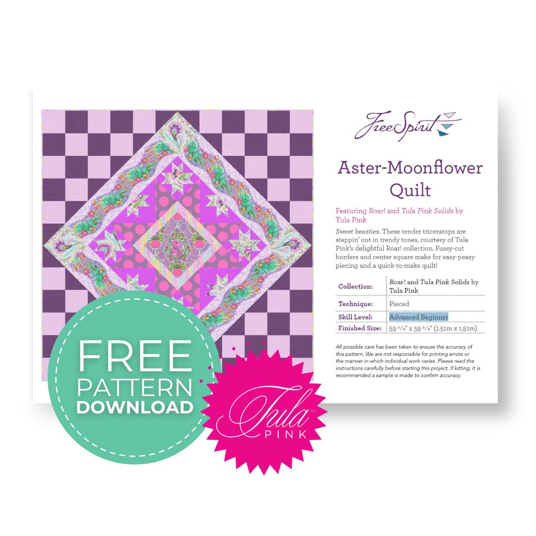 Tula Pink - Aster Moonflower Quilt - Free Digital Download