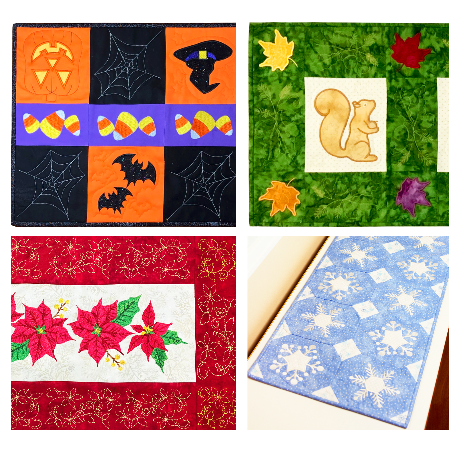 Seasonal Embroidery Runner Class - THUR 10/9, 11/20 & 12/18