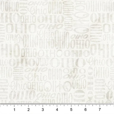 Pattern of 'OHIO' text on a white background with a ruler at the bottom.