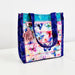 Colorful tote bag with butterfly pattern on a white background