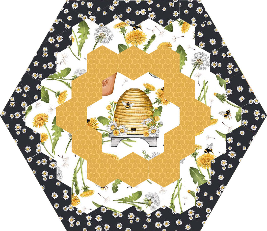 Grandmother Bee Garden Featuring the Beecroft collection by Northcott