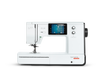 White bernette sewing machine with digital display on a white background