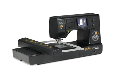 Sewing machine with 'Harry Potter' branding on a white background