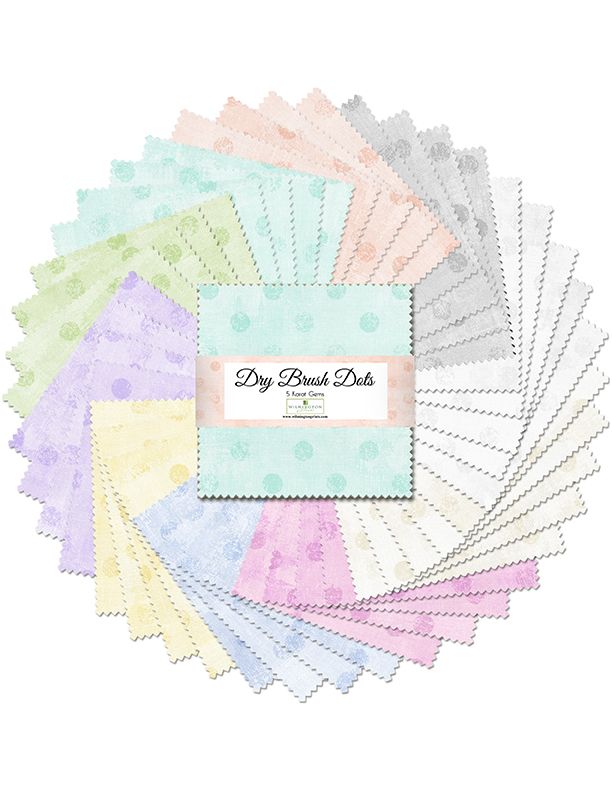 Dry Brush Dots - 5" square pack