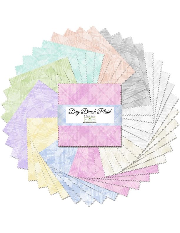 Dry Brush Plaid - 5" square pack