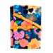 Floral-patterned fabric with a yellow ribbon on a white background