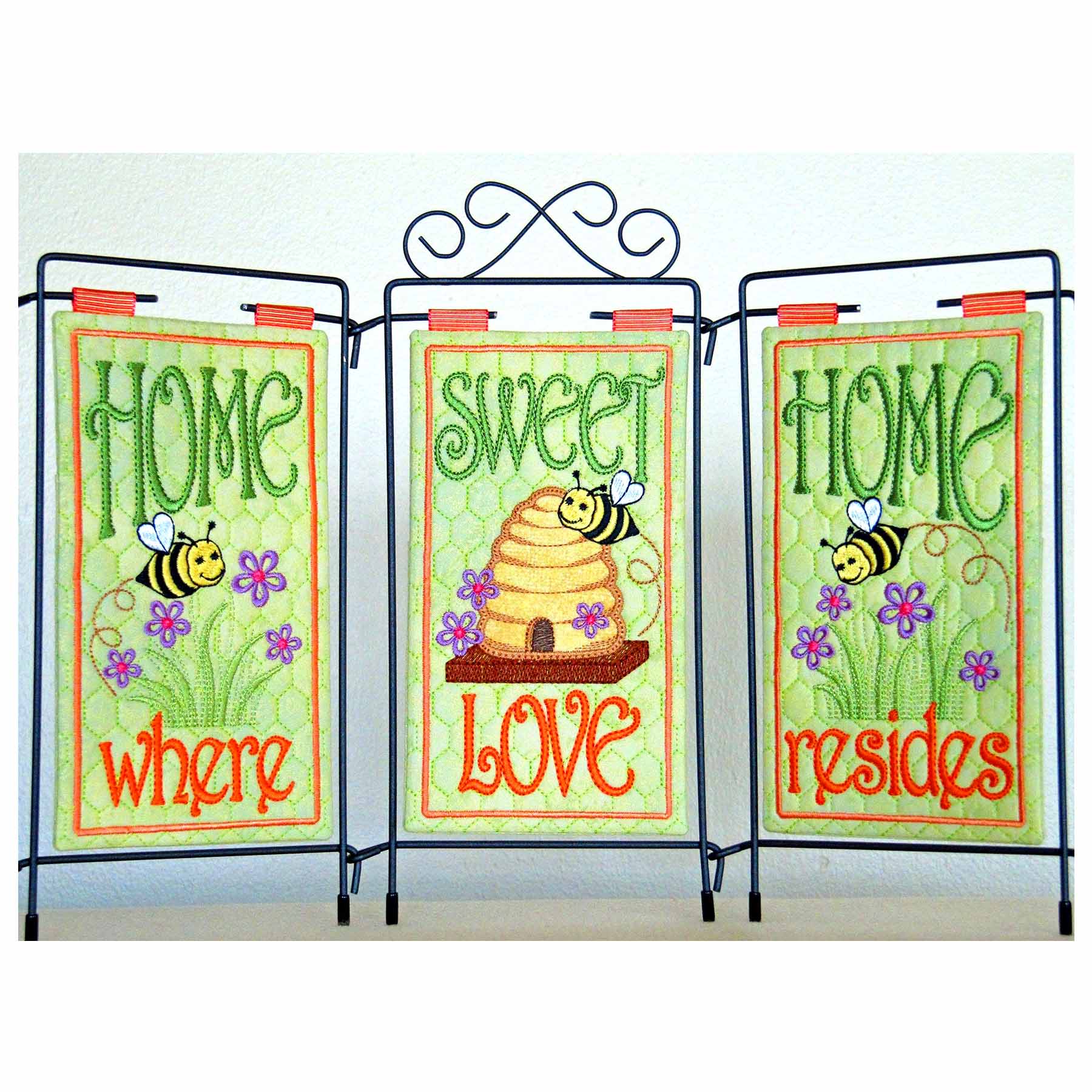 Home Sweet Home Table Topper Embroidery Design CD