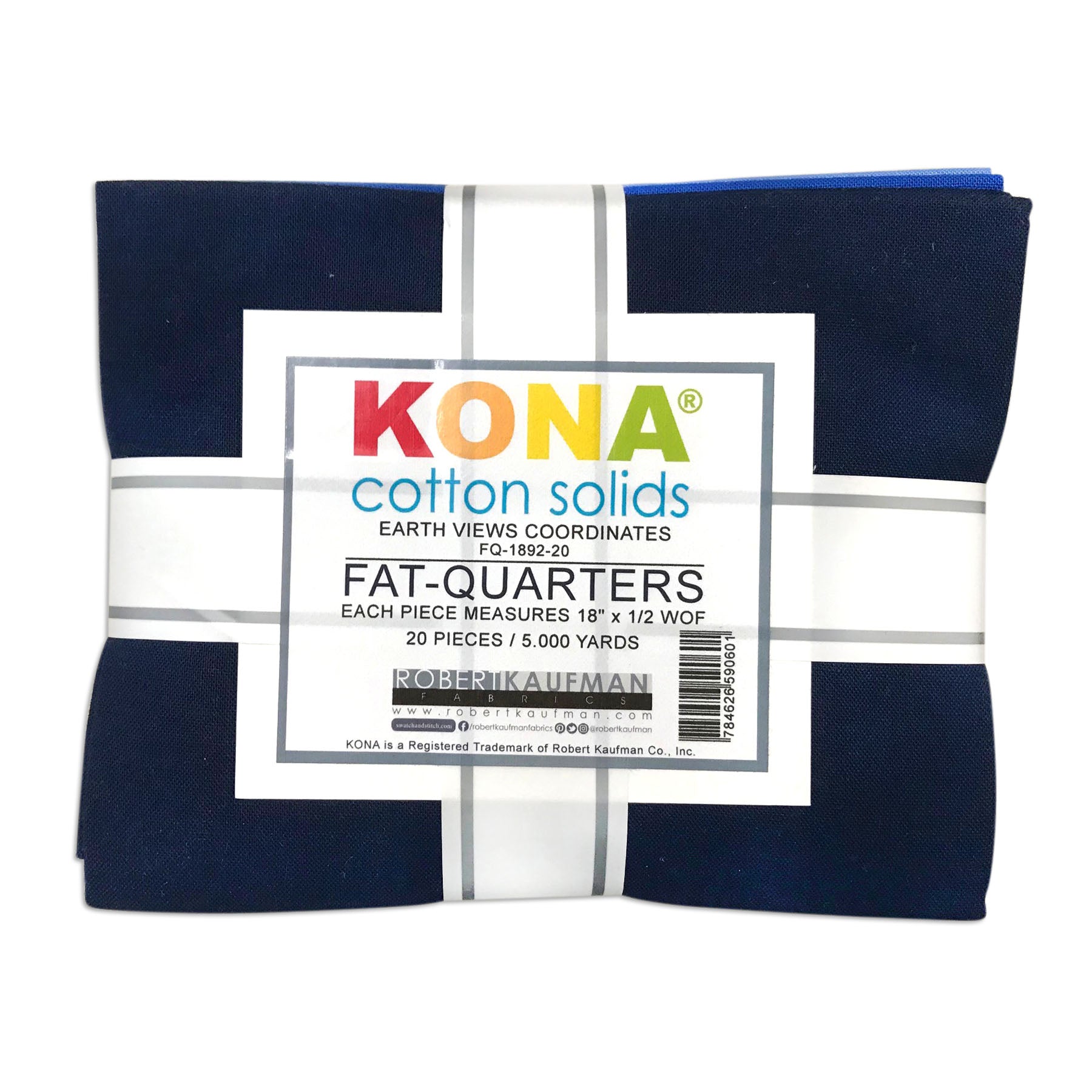 Earth Views Coordinates 20 Fat Quarter Bundle - Kona Cotton Solids