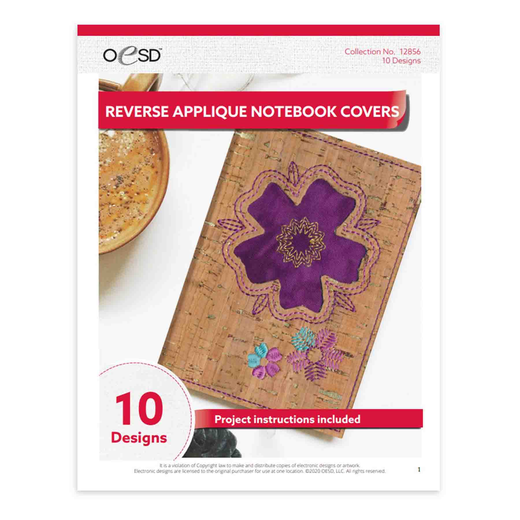 OESD Reverse Applique Cork Notebook Covers Design CD