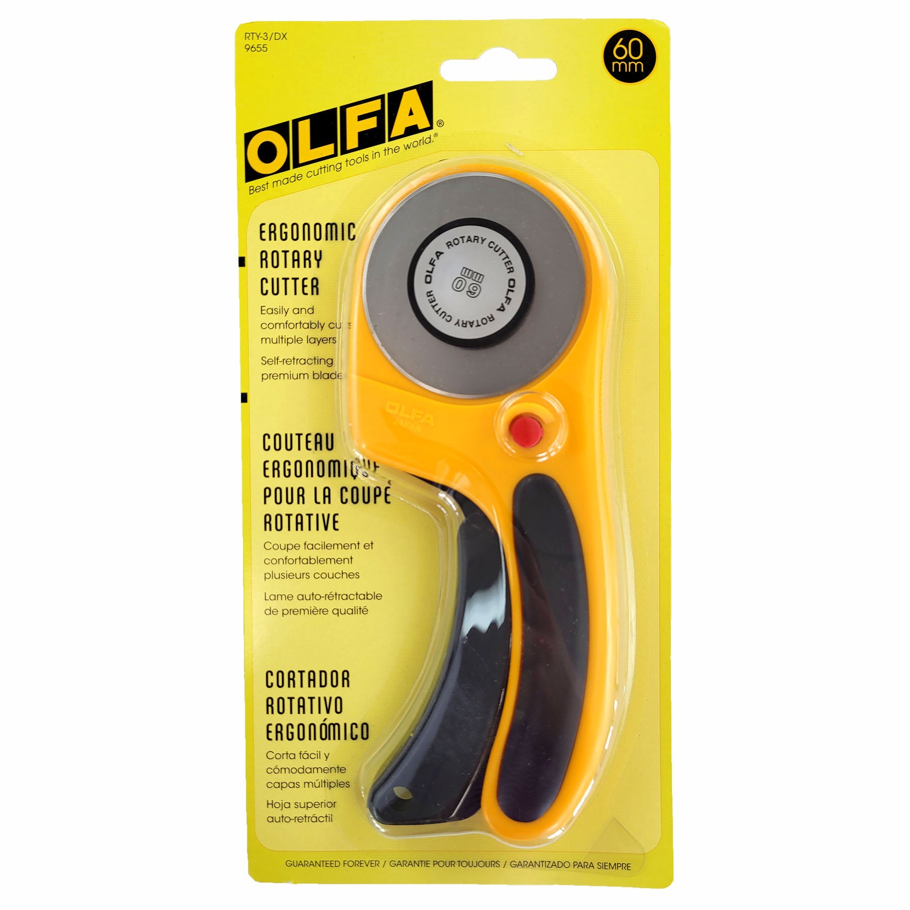 Olfa 60mm Rotary Cutter - Ergonomic Handle