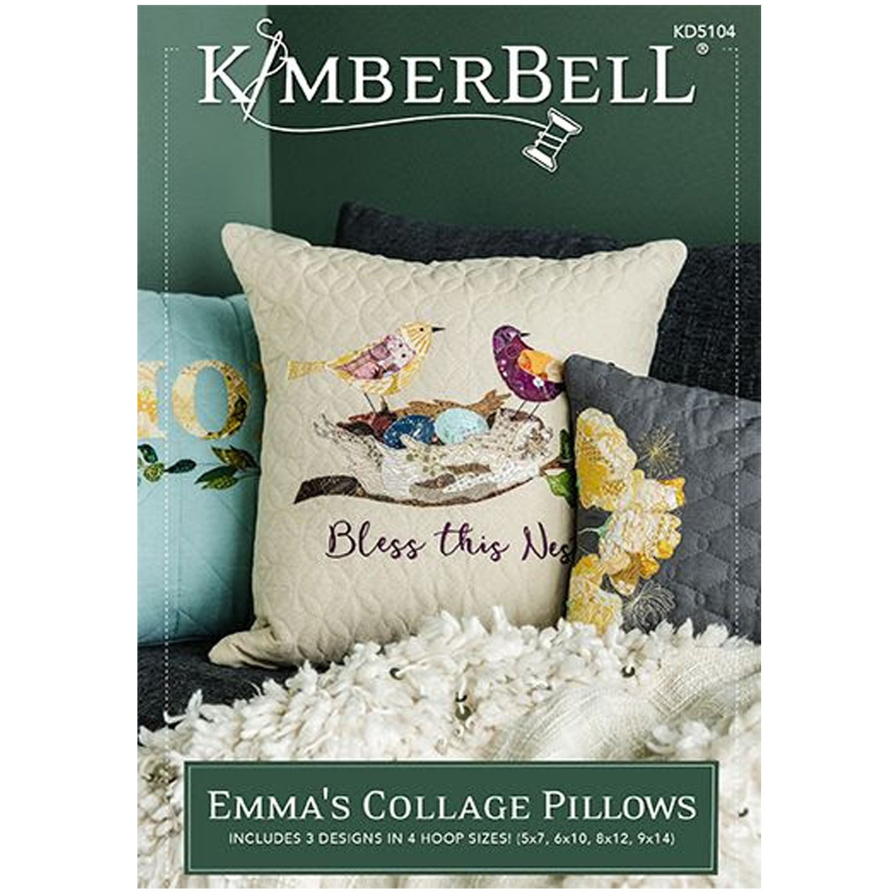 Emma's Collage Pillows Embroidery Design CD by Kimberbell
