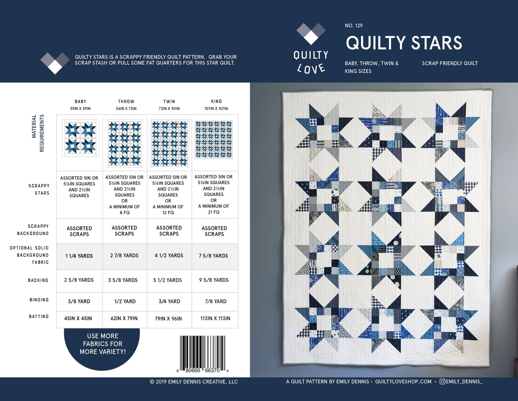Quilty Stars Pattern